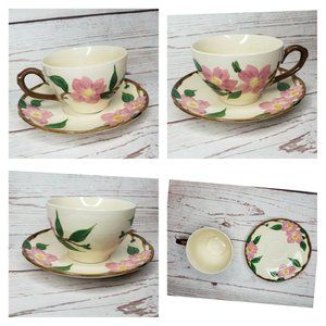 Rare Hand Painted El Rancho Floral Design Tea Cup